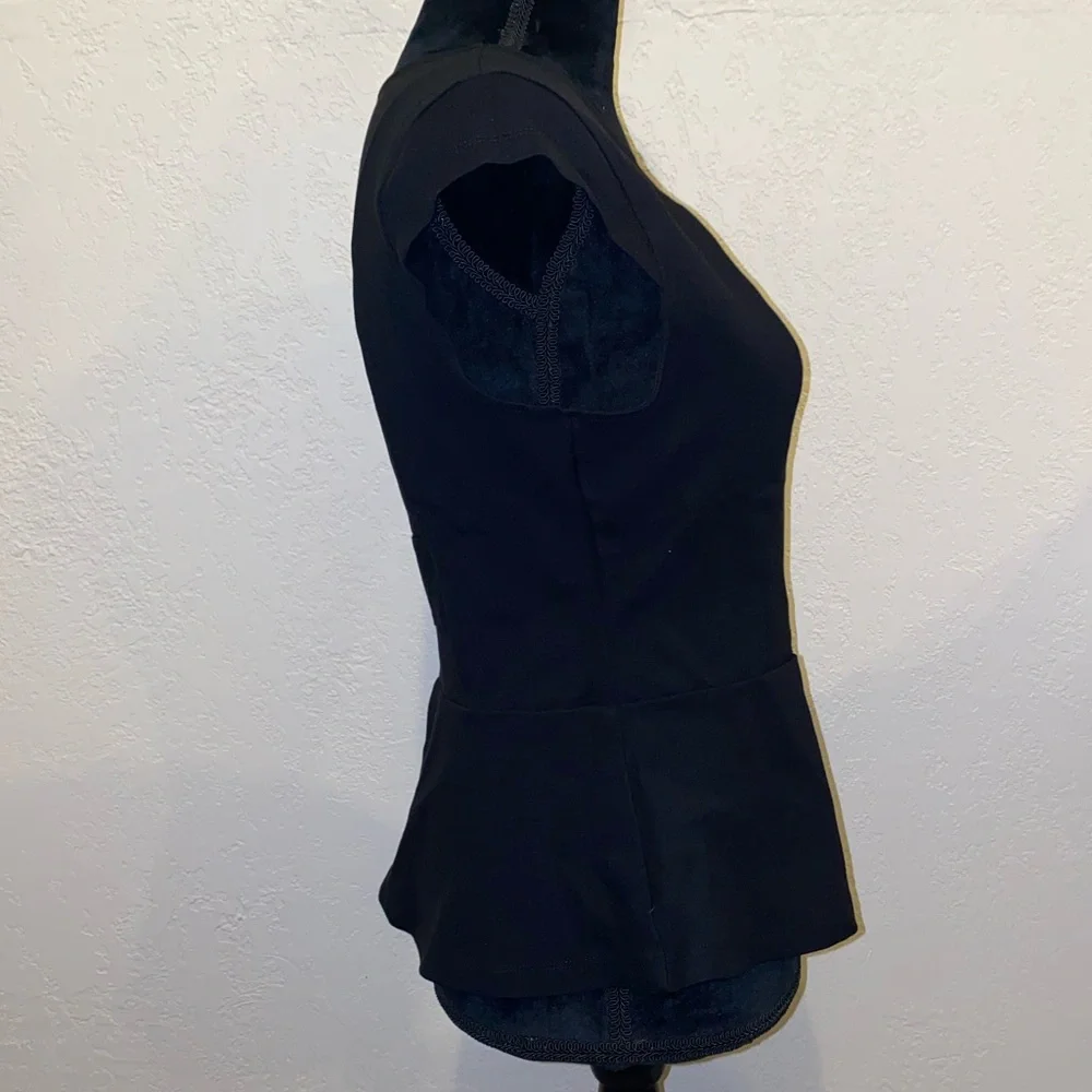 Black peplum top - Picture 4 of 10